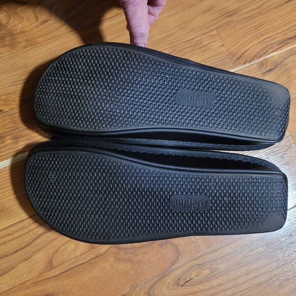 Alegria Brenna Bree Stroll Black Floral Embossed Rocker Suede Shoes 42 11.5 12 - Picture 5 of 8